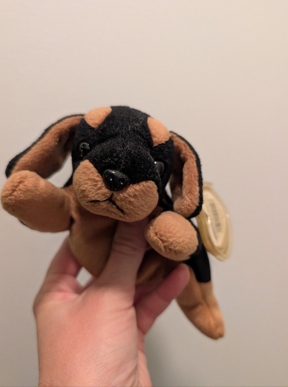 "Doby" Ty Beanie Baby Plush Doberman Pinscher Dog